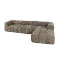 thumbnail image 5 of 122" Modern L-Shaped Sectional Sofa with Chaise Lounge, High-Density Foam Cushions, Fully Assembled Right Hand Facing for Living Room, Espresso, 5 of 8