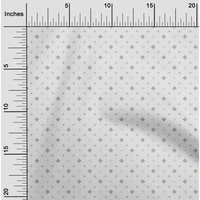 oneOone Cotton Poplin Twill Dark Olive Green Fabric Dot & Square Shape Geometric Craft Projects Decor Fabric Printed by The Yard 56 Inch Wide