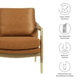 thumbnail image 2 of Modway Langford Vegan Leather Accent Armchair in Tan Walnut, 2 of 10