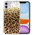 thumbnail image 1 of FINCIBO Soft TPU Clear Case Slim Protective Cover for Apple iPhone 11 6.1" 2019 (NOT FIT Apple iPhone 11 Pro 5.8 inch or Apple iPhone Pro Max 6.5 inch), Yellow Glitter With Black Yellow Leopard, 1 of 3