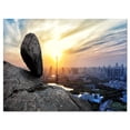 thumbnail image 2 of Buildings and Crag on Rock Panorama - Impression sur Toile Paysage, 2 of 3