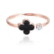 thumbnail image 5 of Anillo sencillo abierto de cuatro hojas para mujer, anillo de dedo índice abierto de moda en oro rosa para mujer, 5 of 6