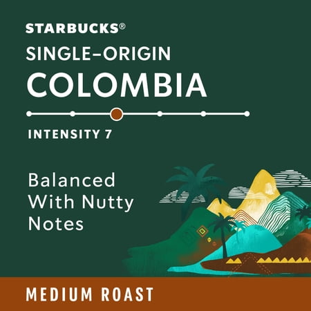 STARBUCKS AT HOME STARBUCKS BY NESPRESSO ORIGINAL LINE, COLOMBIA, MEDIUM ROAST NESPRESSO PODS, 10 COUNT