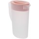 thumbnail image 2 of Hervidor de plástico para bebidas de 1,6 l, resistente al calor, para agua fría y zumo, con tapa (rosa), 2 of 6