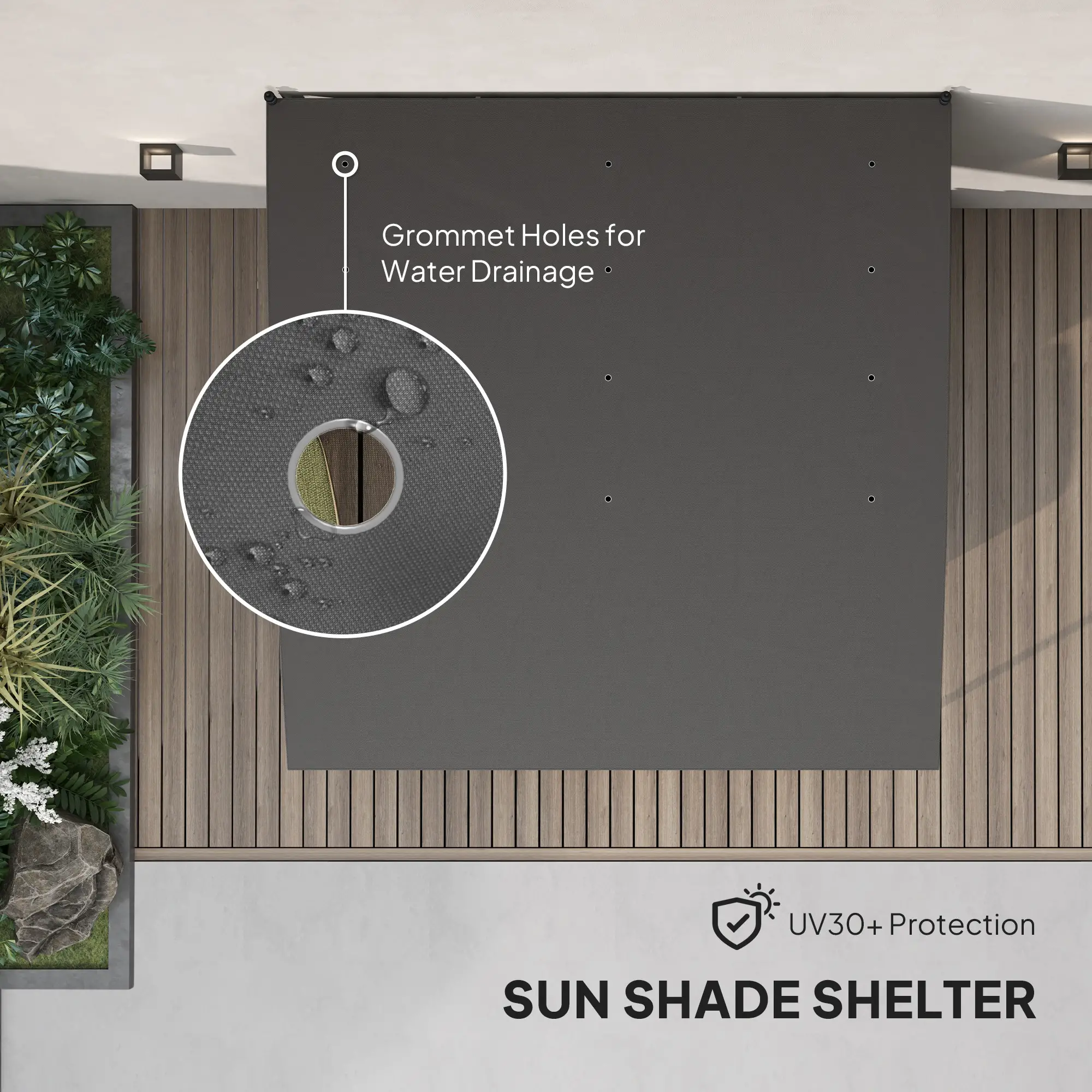 10' x 10' Outdoor Pergola Gazebo, Garden Sun Shade Shelter, Metal Frame, Gray