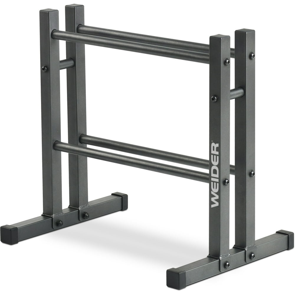 Weider TwoTier Utility Rack for Dumbbell, Kettlebell, and Medicine