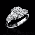 3.80 Ct Round Lab Created Diamond Ring in Solid 14K White Gold IGI