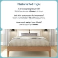 thumbnail image 5 of Now Furniture Full Size Bed Frame, Wooden Platform Bed, Textured Pecan, 5 of 8