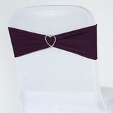 Efavormart 5pcs Eggplant Spandex Chair Sash, Elastic Band Sashes Fitted ...