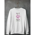 thumbnail image 3 of Love Is All You Need Sweatshirt Women -Fab Funky Designs, Female Small, 3 of 4