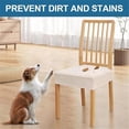 thumbnail image 3 of Waterproof Seat Covers for Dining Room Chairs Set of 4, Stretch Jacquard Removable Washable Chair Seat Slipcovers Protector, No Rear Covers, beige（Only chair covers）, 3 of 5
