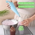 thumbnail image 5 of Piping Bag,Piping Bags and Tips Set with 6 Stainless Steel Piping Nozzles,Tips Cake Decorating and Baking Supplies Kit,Reusable Piping Bag for Cupcake,Decorating Cakes,Blue, 5 of 8