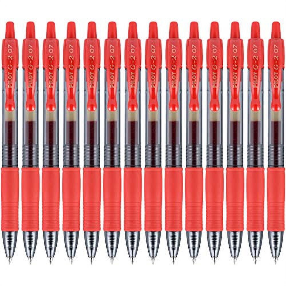 PILOT G2 Premium Refillable & Retractable Rolling Ball Gel Pens, Fine Point, Red Ink, 14-Pack (15364)