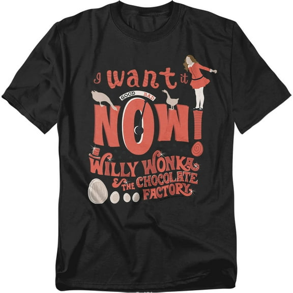 Willy Wonka And The Chocolate Factory T-Shirt I Want It Now Unisex Graphic Tee for Men & Women