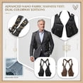 thumbnail image 2 of Holster Bag Brown Leather Utility Wear for Men Outdoor Daily Use with Pockets, 2 of 6