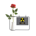 thumbnail image 1 of Logo Radioactive Substances Warning Artificial Rose Flower Hanging Vases Decoration Bottle, 1 of 3