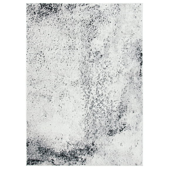 SAFAVIEH Skyler Vernon Distressed Area Rug, Silver/Black, 4' x 6'