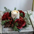 thumbnail image 4 of Guozer Christmas Centerpieces for Tabless 1PCS Mini Christmas Wreaths Candle Wreath for Holiday Table Centerpieces, Home Decor, 4 of 6
