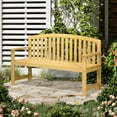 thumbnail image 2 of Outsunny 2 Seater Garden Bench with Slatted Design for Park Yard Outdoor, 2 of 10