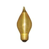 Bulbrite 431140 - 10PK - 40W - C15 - E26 Base - 130V - 2600K - 4,000Hrs - Amber - Spunlite Incandescent Chandelier Bulbs