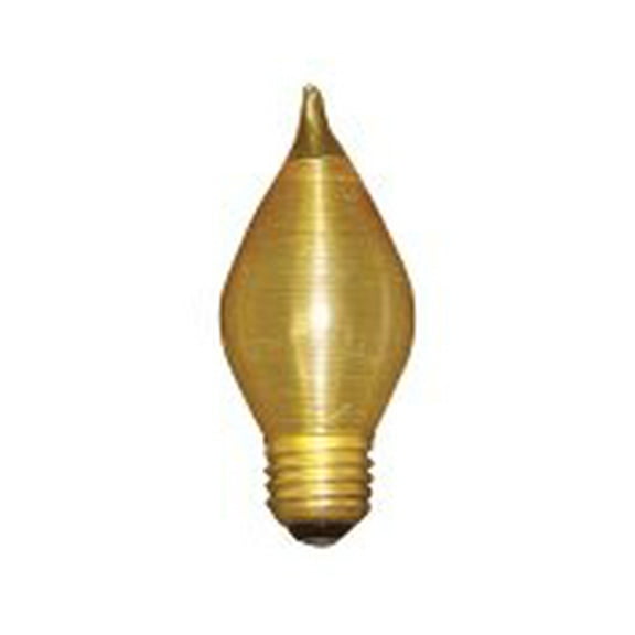 Bulbrite 431140 - 10PK - 40W - C15 - E26 Base - 130V - 2600K - 4,000Hrs - Amber - Spunlite Incandescent Chandelier Bulbs