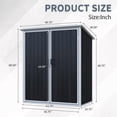thumbnail image 4 of Remise de Rangement Extérieure 5x3 Pi Armoire en Résine Imperméable avec Portes Verrouillables pour Vélos et Meubles de Patio Noir, 4 of 7