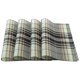 thumbnail image 1 of Ofertas Únicas 4 Pcs Manteles de Patrón de Cuadrícula PVC PET para Mesa de Comedor Lavables Color Gris Claro, 1 of 6