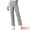 Black Gray, variant on Women's Plaid Trousers Pockets Straight Leg Casual Pant L Brown