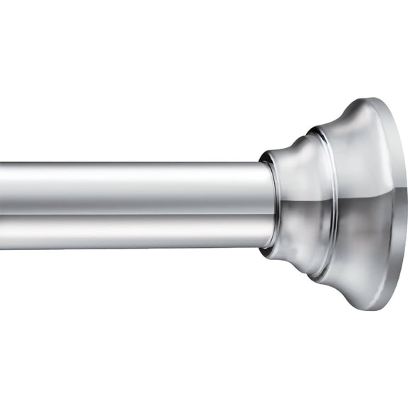 Moen TR1000CH Adjustable Straight Decorative Tension Shower Rod in Chrome
