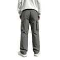 thumbnail image 5 of HaCpiu Men's Heavy Twill Cargo Pants, Loose Straight Leg Tactical Workwear Trousers, Relaxed Multi-Pocket Utility Casual Pants, Gray XXL, 5 of 8