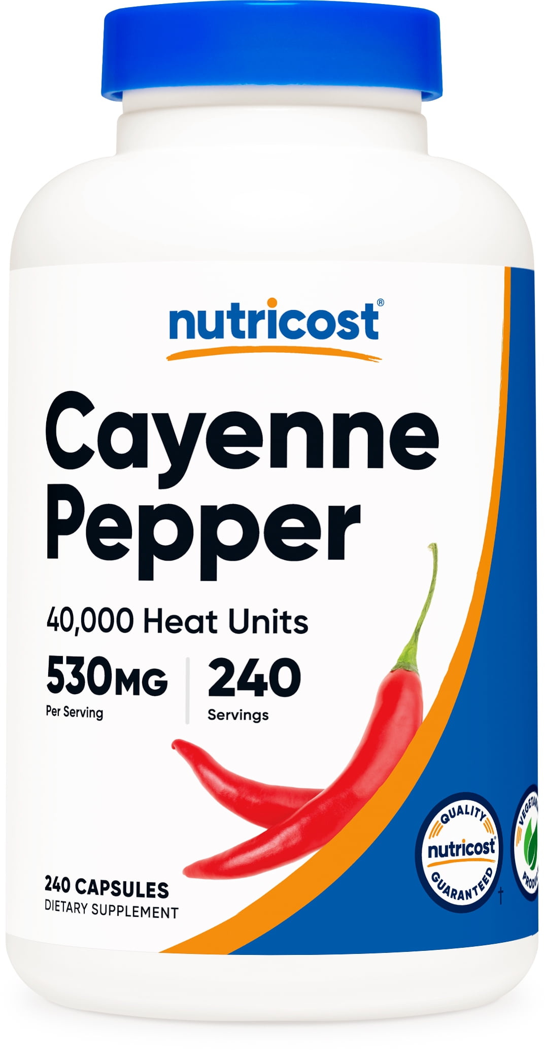 Nutricost Cayenne Pepper 530mg, 240 Capsules Gluten Free, NonGMO