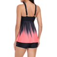 thumbnail image 3 of Gibobby Conjunto de Bikini Nuevo traje de baño para mujer, traje de baño de Bikini dividido con estampado degradado europeo y americano con pantalones de(Rojo de la sandía,CH), 3 of 4