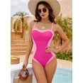 thumbnail image 2 of MOYIKO Women Slimming Tummy Control One Piece Swimsuit Retro Square Neck Bathing Suit, 2 of 7