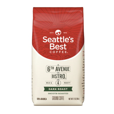Seattle's Best Coffee 6th Avenue Bistro (Previously Signature Blend No. 4) Dark Roast Ground Coffee, 12-Ounce