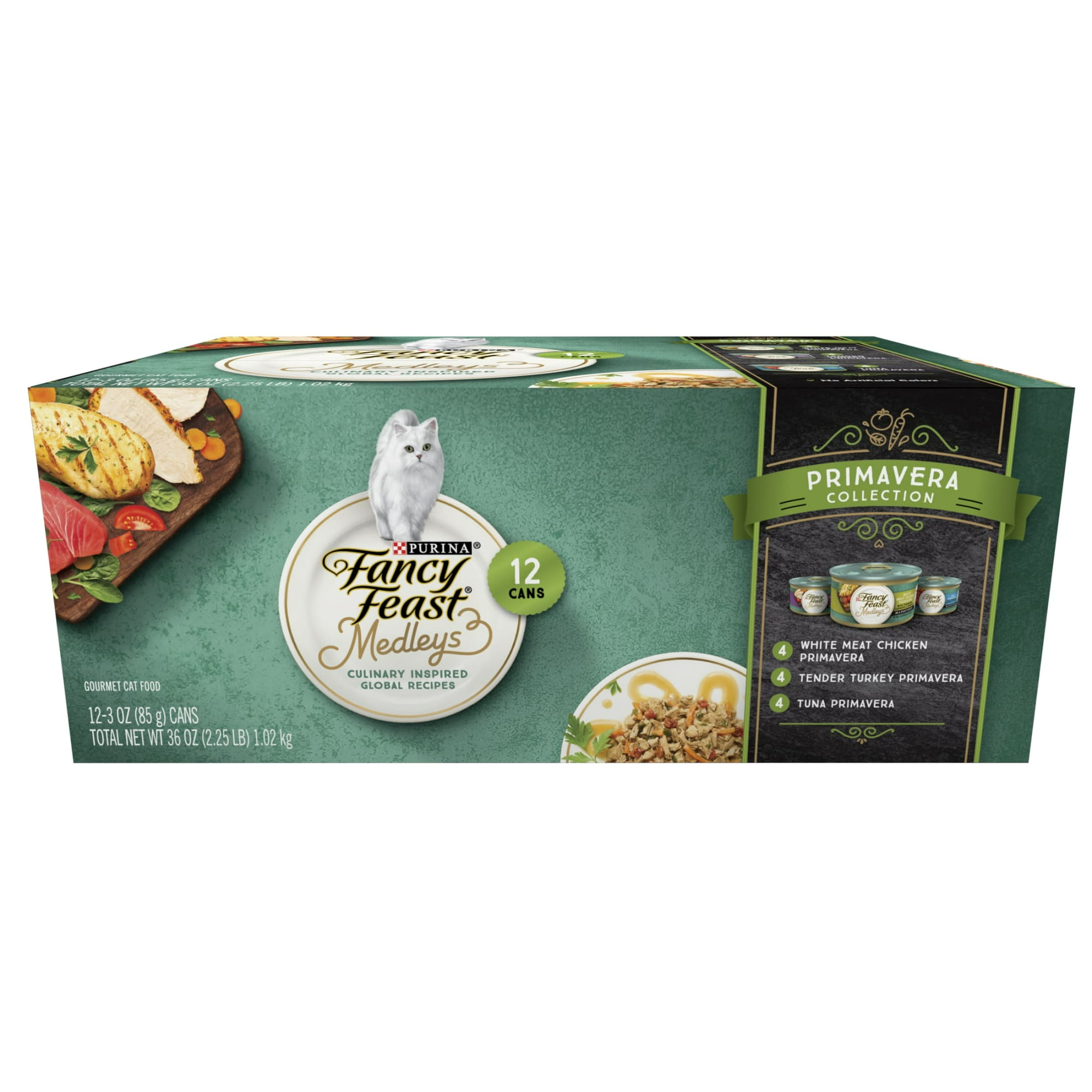 Purina Fancy Feast Wet Cat Food Variety Pack Medleys Primavera Collection - (12) 3 oz. Cans, 12 Pack