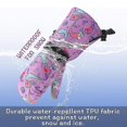 thumbnail image 3 of Guantes de invierno para niños y niñas, impermeables, de esquí puro, para exteriores, 3 of 5