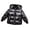 Black, variant on Godderr Baby Kids Glossy Down Cotton Jacket 1-7 Years Hooded Cotton Coats Slash Pockets Fall Winter Outerwear Boys Girls Thickened Bread Clothes Solid Color Cotton Jacket