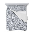 thumbnail image 7 of Grey White Twin Size Down Alternative Comforter, Lightweight Comforter Quilt Bedding Set with Pillow Shams Modern Geometric Gray Ombre Abstract Art All Seasons Bed Comforter Duvet Insert 68"x86", 7 of 7