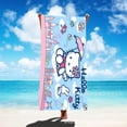 thumbnail image 3 of Cross Border temu Cartoon Sanrio Hello Kitty Kawaii Shawl Printing Absorbing Water Quick Drying Beach Bath Towel, 3 of 5