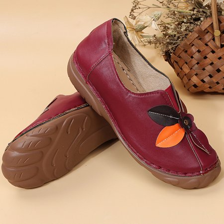 

NECHOLOGY Nine Shoes for Women Flats Leopard Shallow Women s Flat Fashion Flat Shoes for Women Comfortable for Work Red 7