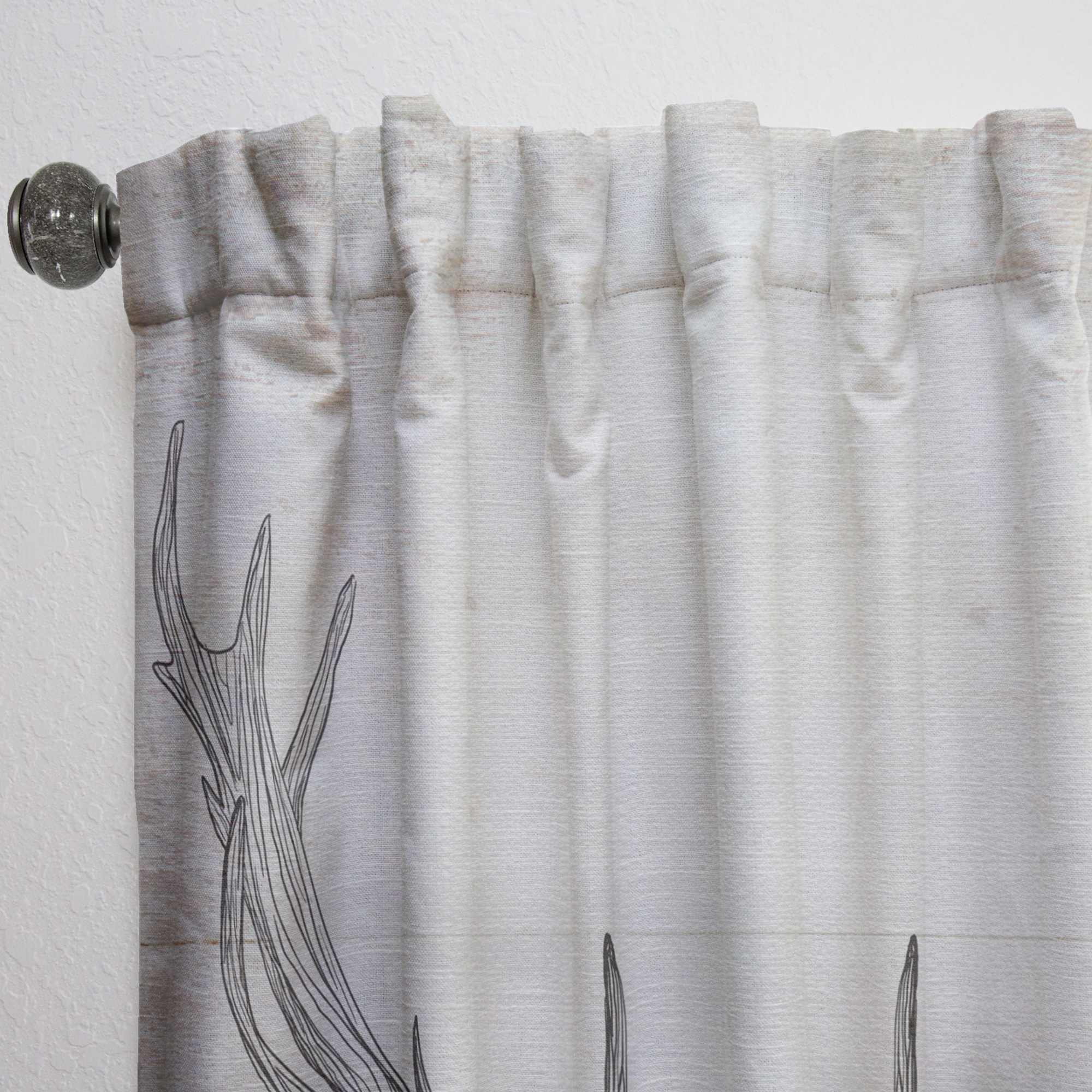 Designart 'Beautiful and Wild Deer IV' Farmhouse Curtain Panel