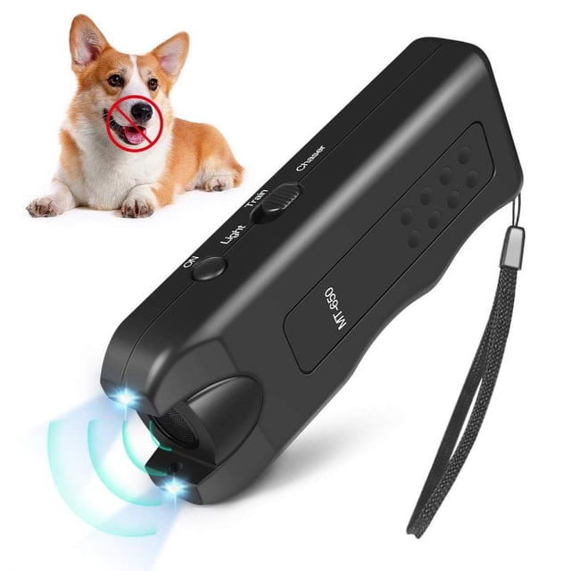 EASTIN Répulsif à Main pour Chien à Ultrasons à Infrarouges Anti-Aboiement Chien Stopper + Bonne Conduite Chien Formation