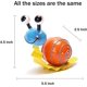 thumbnail image 3 of Decoración de jardín, bonito caracol de Metal, arte para patio, césped al aire libre, ornamento para Patio, decoraciones para valla para exteriores, juego de 2 (amarillo, naranja), 3 of 5