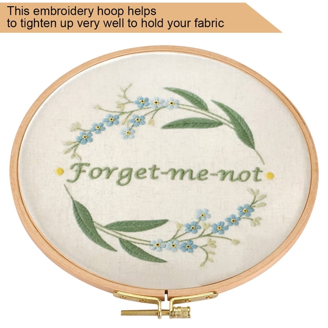 Qiilu Embroidery Hoop, Hand Embroidery Hoop,Hand Embroidery Hoop Wooden Circle Frame for Cross Stitch Embroider Needle Arts DIY Tool