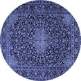 thumbnail image 1 of Ahgly Company Machine Washable Indoor Round Persian Blue Traditional Area Rugs, 3' Round, 1 of 4