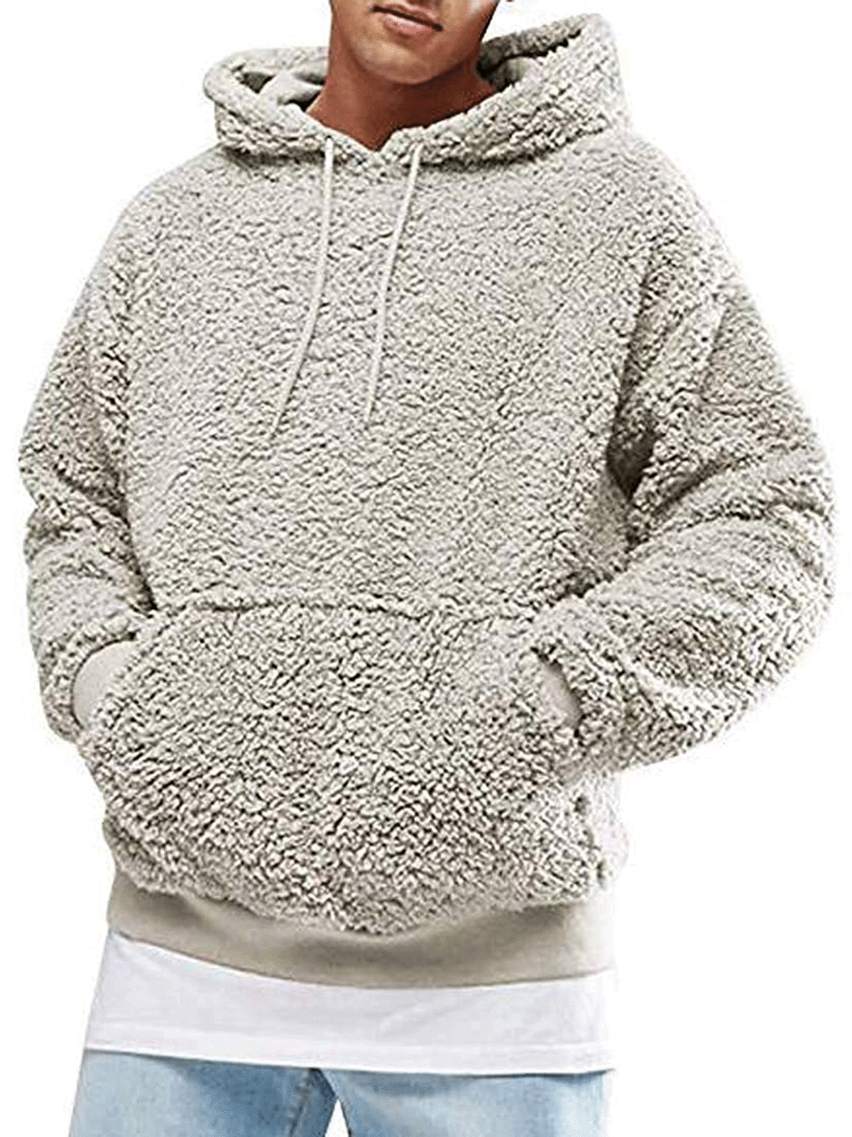 Mens Casual Fleece Sweatshirt Plain Colour Zip Up Hoodie Hooded Jacket Jumper Tops Size UK S-5XL