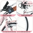 thumbnail image 3 of Bicycle for Women 26" Beach Cruiser Bike Shimano 7 Speed Commute City Bike with Basket, Pink, 3 of 5