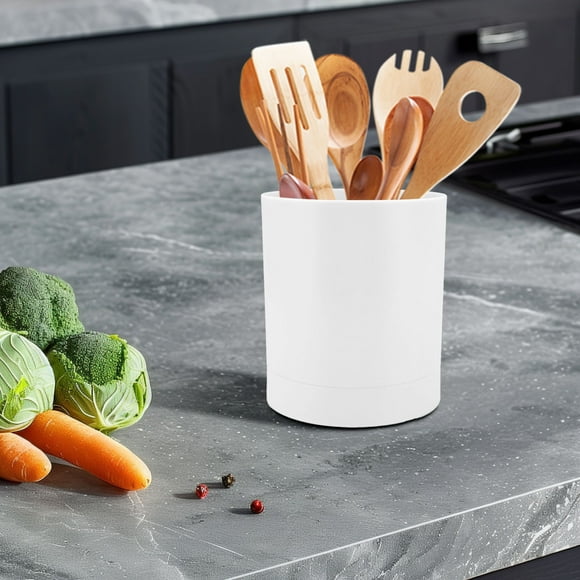 Storage Container for Utensils Rotatable Organizer Kitchen Countertop Stand with 360 Swivel Design Style Holder for Home