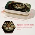 thumbnail image 5 of Retro Cat Velvet Portable Earring Organizer with Removable Compartment - Gift Jewelry Box/Jewelry Boxes - Jewelry Display, 5 of 7