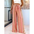 thumbnail image 5 of Womens Pants Elastic Waist Light-Weight Palazzo Pants for Women Casual Lounge Wide Leg Pants Woman Colorful - Orange XL, 5 of 9